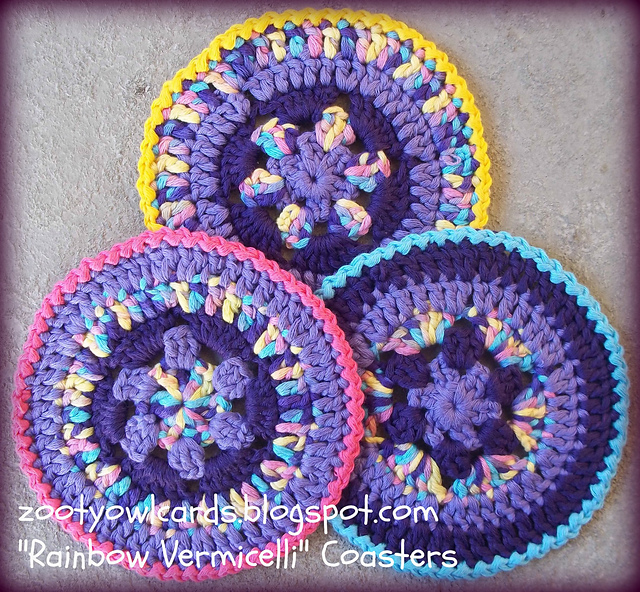 Rainbow Vermicelli Coasters