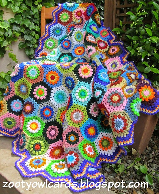 popcorn flower hexagon