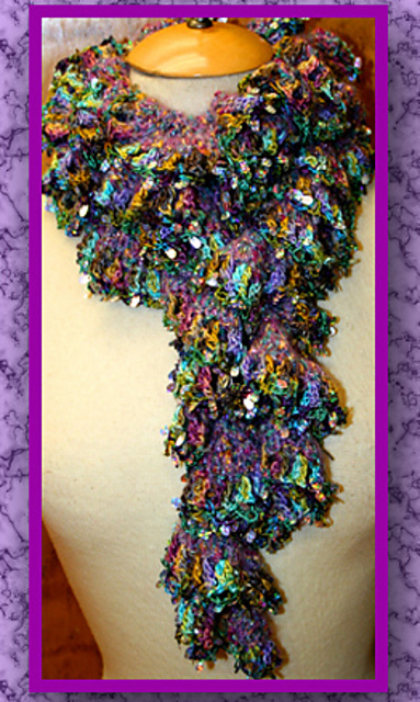 Crochet Curly Scarf