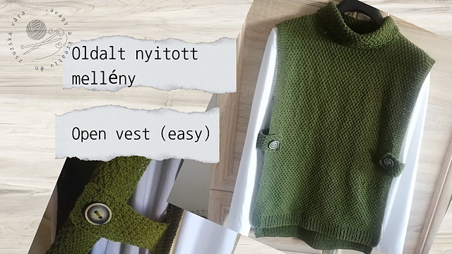 Green forest open vest