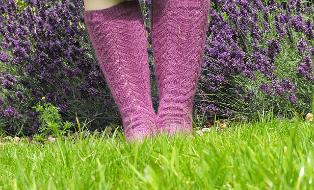 Ravelry: lavender socks nearly knee-highs pattern by timrava zuzana